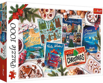 Trefl Puzzle 1000 Teile - Wintererinnerungen Winterlandschaft.
