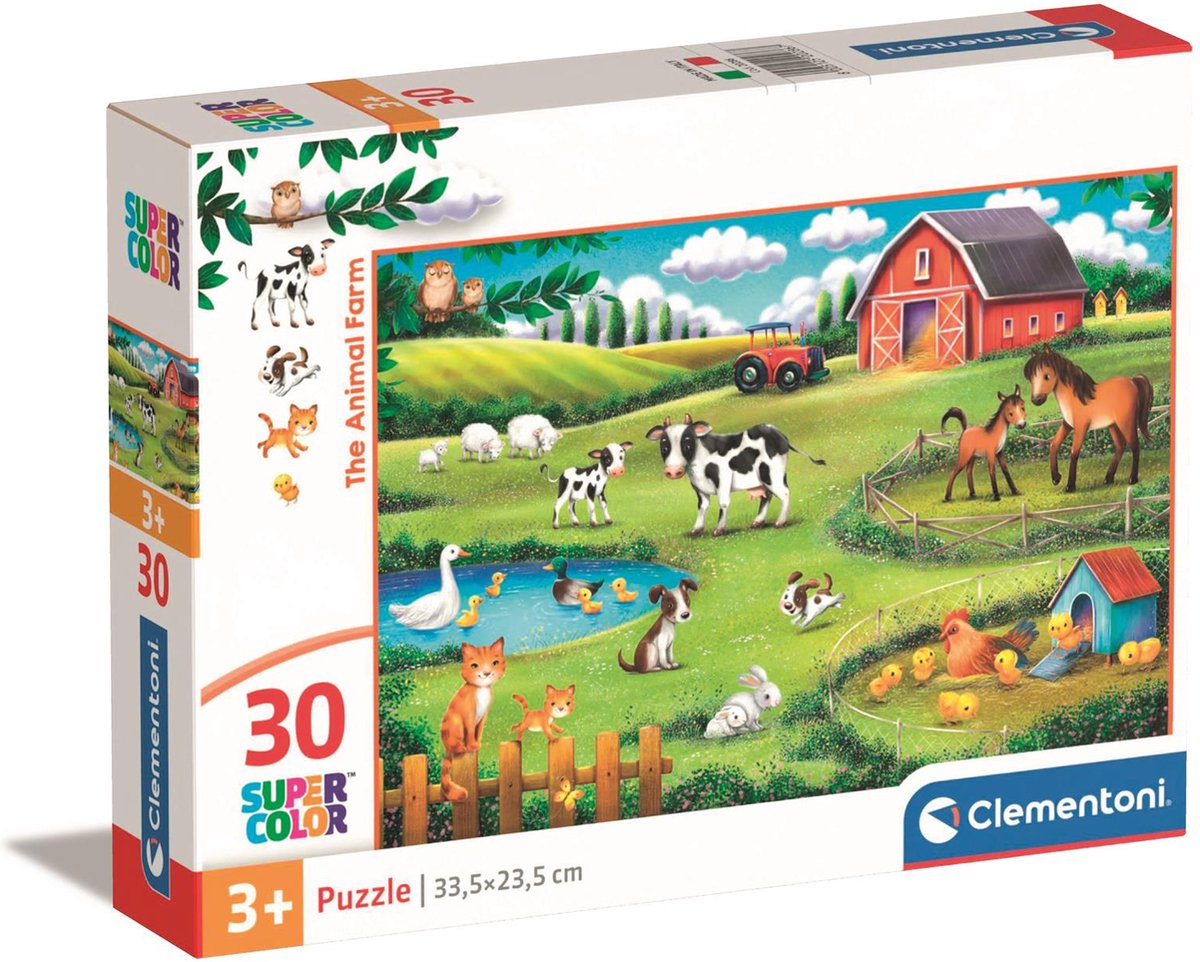 Clementoni Jigsaw Puzzle Super Color The Animal Farm, 30st.