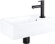 Differnz Force Brunnenset - Keramik - Hahn gerade mattschwarz - 40 x 22 x 11,5 cm