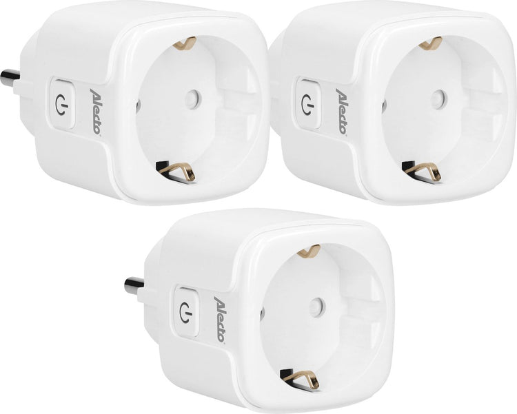 Alecto smart-plug20 Triple - Smart WiFi-Adapter mit Energiezähler - 16a 3680w -3 Stück