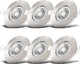 B.k.licht b.klicht - Badezimmer-Einbaustrahler - 6er-Set - LED-Badezimmerbeleuchtung - Strahler - IP44 - ø9cm - 3.000k - 460lm - 5w