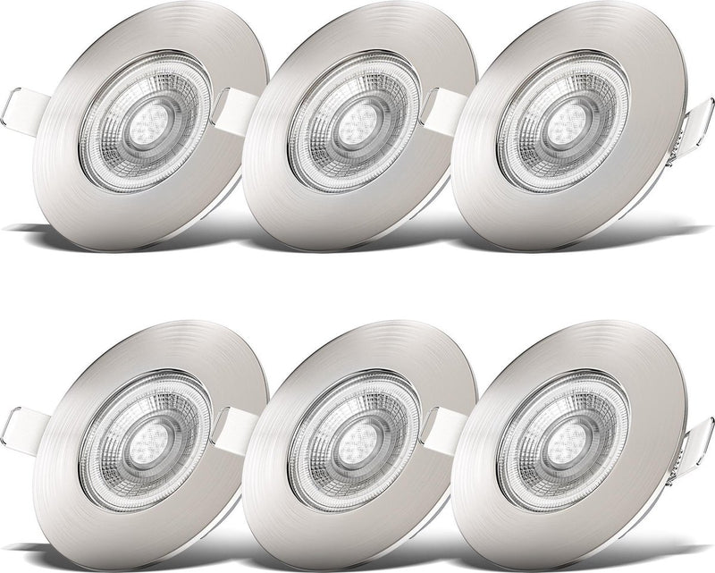 B.k.licht b.klicht - Badezimmer-Einbaustrahler - 6er-Set - LED-Badezimmerbeleuchtung - Strahler - IP44 - ø9cm - 3.000k - 460lm - 5w