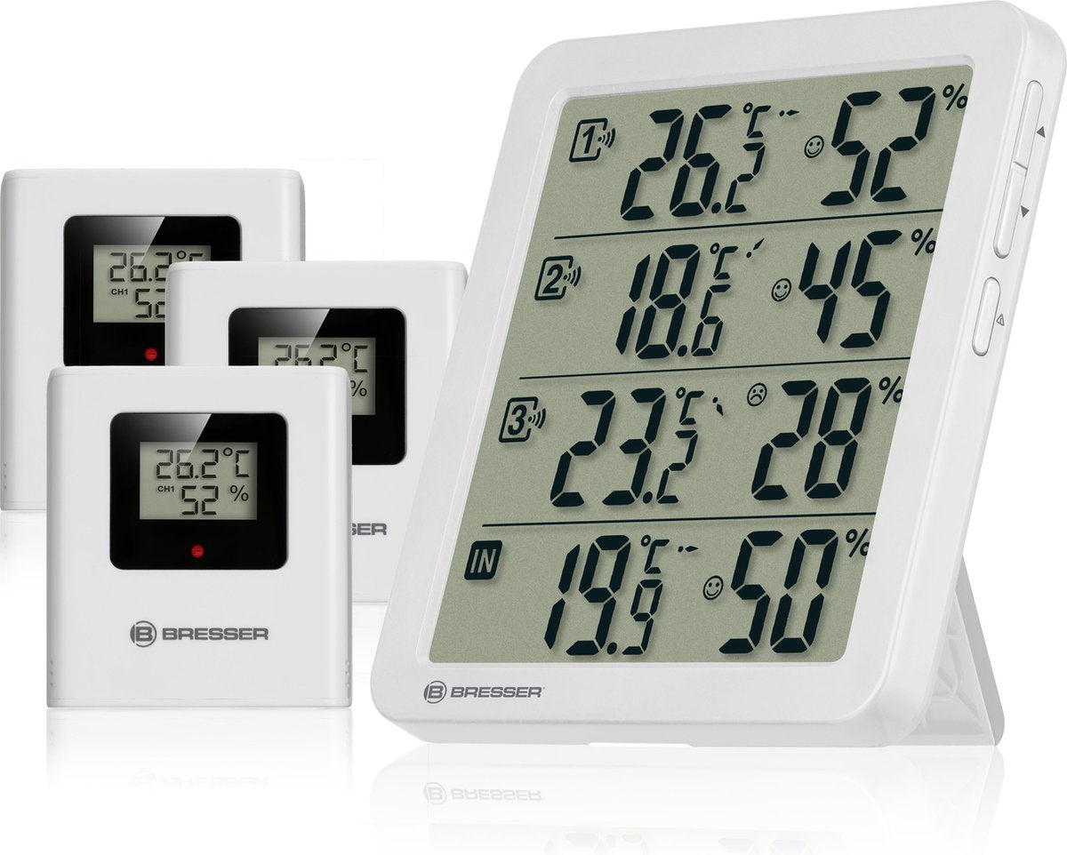 Bresser Wetterstation - Quadro NV - Thermo-Hygrometer - Weiß