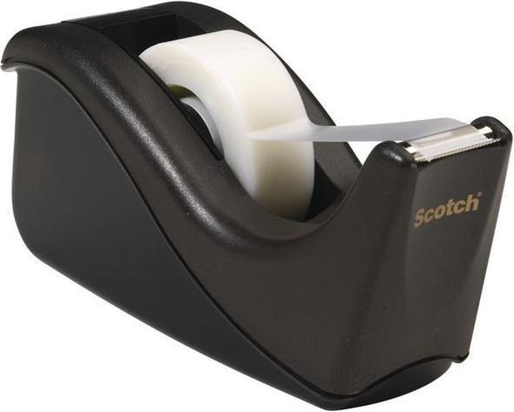 Scotch® Klebebandabroller C60, schwarz + 4 Rollen® Magic™ Klebeband 19 mm x 33 m