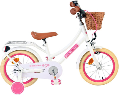 Volare Excellent Kinderfahrrad – Mädchen – 14 Zoll – Weiß