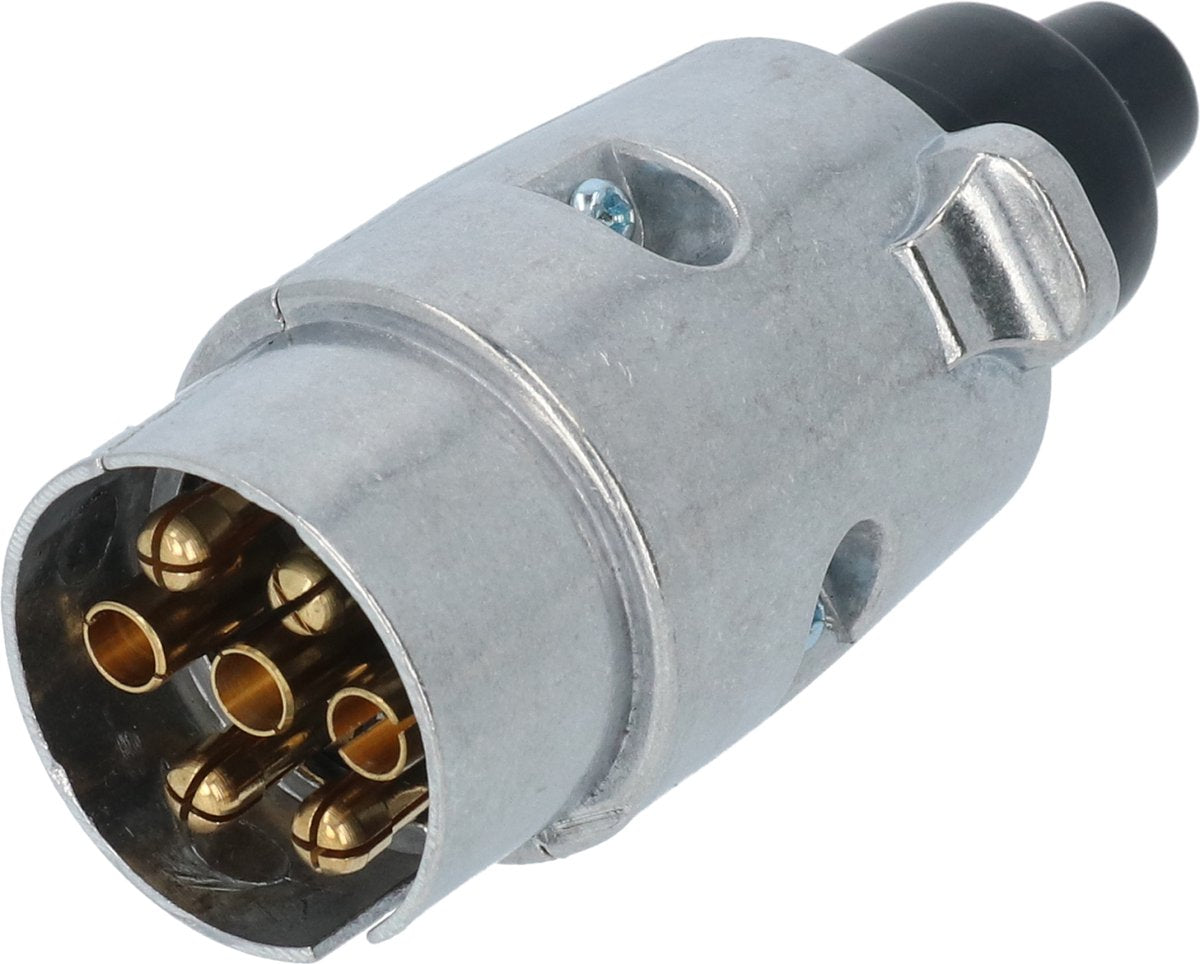 Carpoint 7-poliger Stecker – Metall – für Fahrradträger, Wohnwagen oder Anhänger