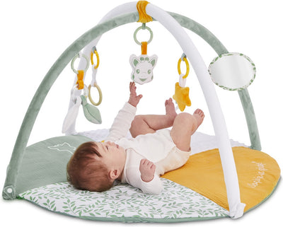 Sophie die Giraffe Reverso-Aktivitäts-Foto-Spielmatte – Baby-Fitnessstudio – Spielmatte – maschinenwaschbar – ab 0 Monaten – 50 x 90 x 90 cm – grün, gelb, weiß