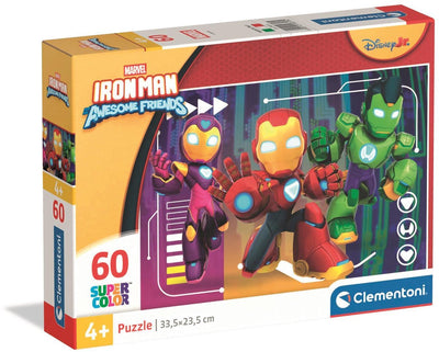 Clementoni Kinderpuzzle Marvel Iron Man – Puzzle 60 Teile – Puzzle und Lernspielzeug – Spiele und Puzzles für Kinder ab 4 Jahren