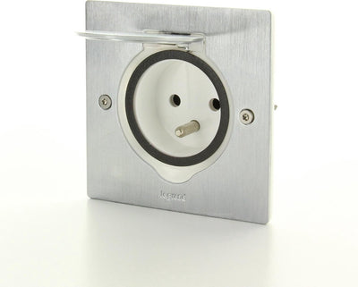 Legrand Bodensteckdose – 1 V – IP44 – stoßfest – Edelstahl