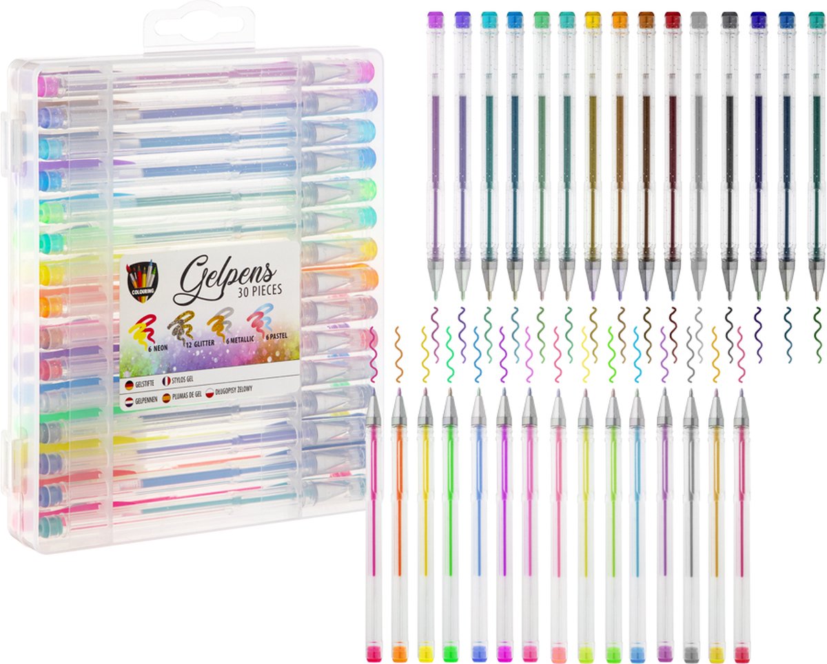 Kreative Craft Group Gel Pens Storage Box, 30.