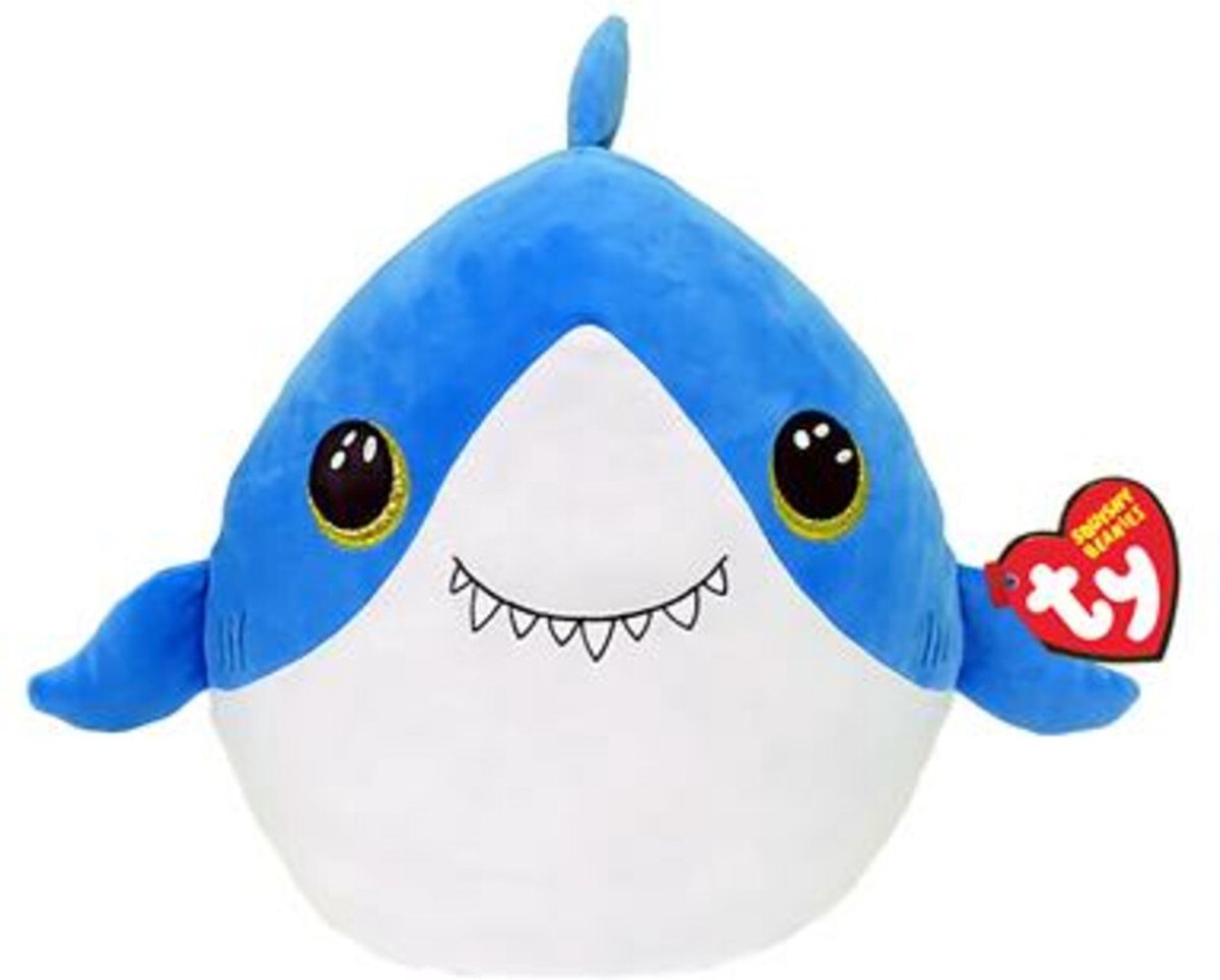 Ty Beanie Ty Squish einen Boo Finsley -Hai, 20 cm