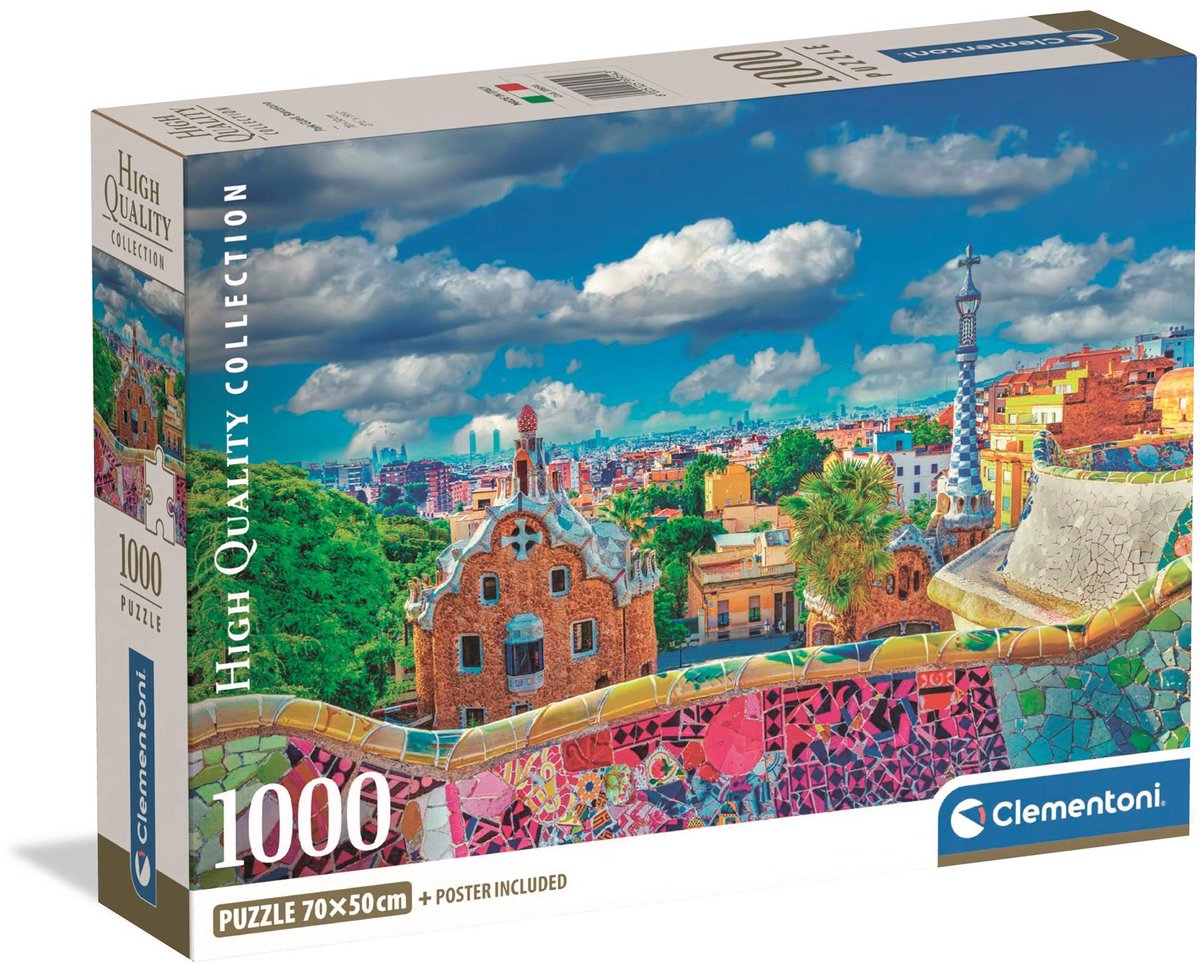 Clementoni – Puzzle – 1000 Teile – Park Güell, Barcelona – Puzzle für Erwachsene – hochwertige Sammlung