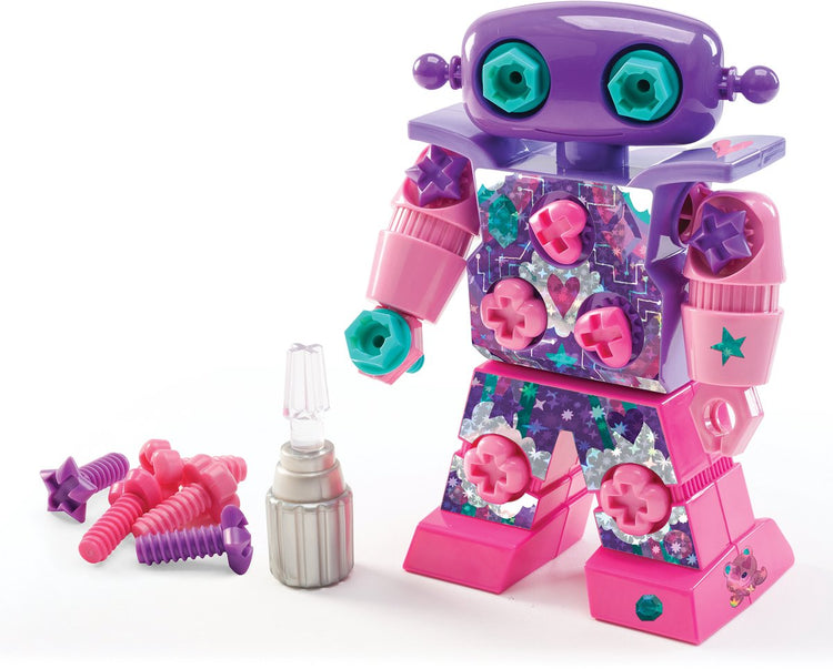 Lernressourcen Design Drill® Sparklebot® – Bohrer-Dekorationsroboter – Stiel – Rosa – 3+