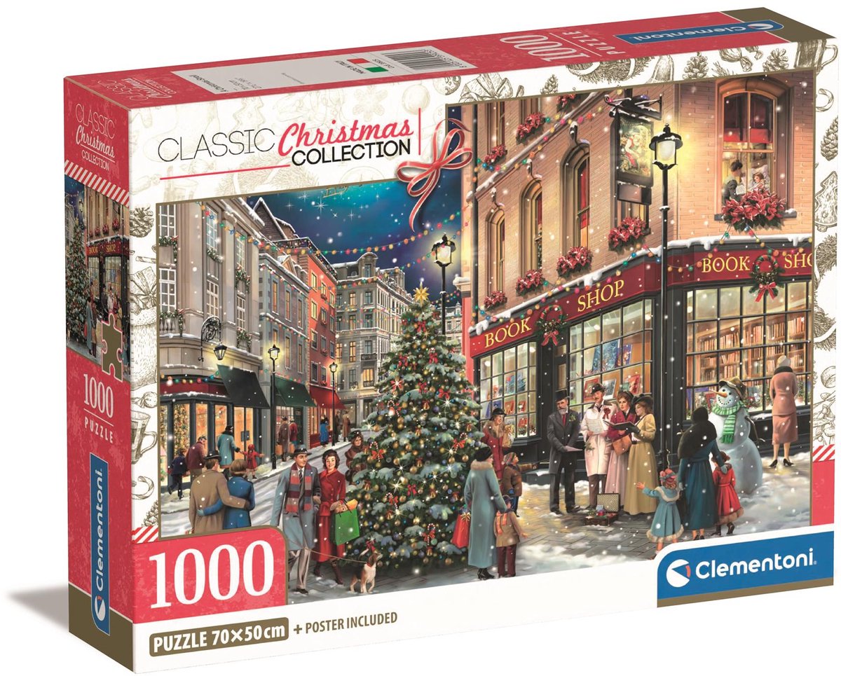 Clementoni Weihnachtspuzzle, klassische Weihnachtskollektion – 1000 Teile