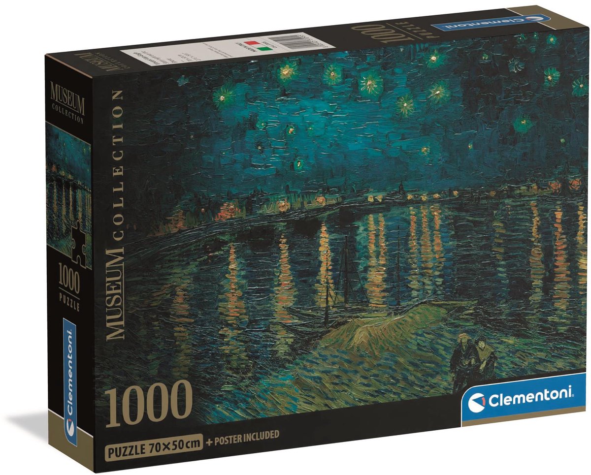 Clementoni - Puzzle - 1000 Teile - Sternennacht von Van Gogh - Puzzle für Erwachsene