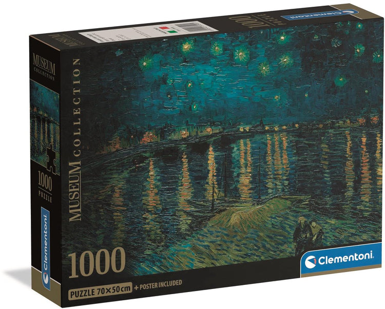 Clementoni - Puzzle - 1000 Teile - Sternennacht von Van Gogh - Puzzle für Erwachsene