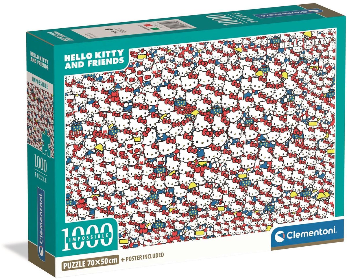 Clementoni - Hello Kitty - Impossible - Puzzle - 1000 Teile