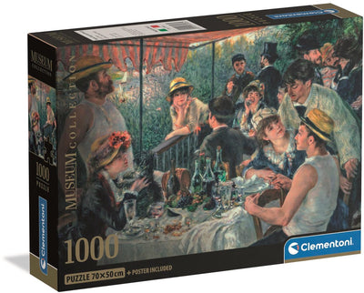 Clementoni – Puzzle – 1000 Teile – Museumsmittagessen: Bootsparty – Puzzle für Erwachsene – hochwertige Sammlung