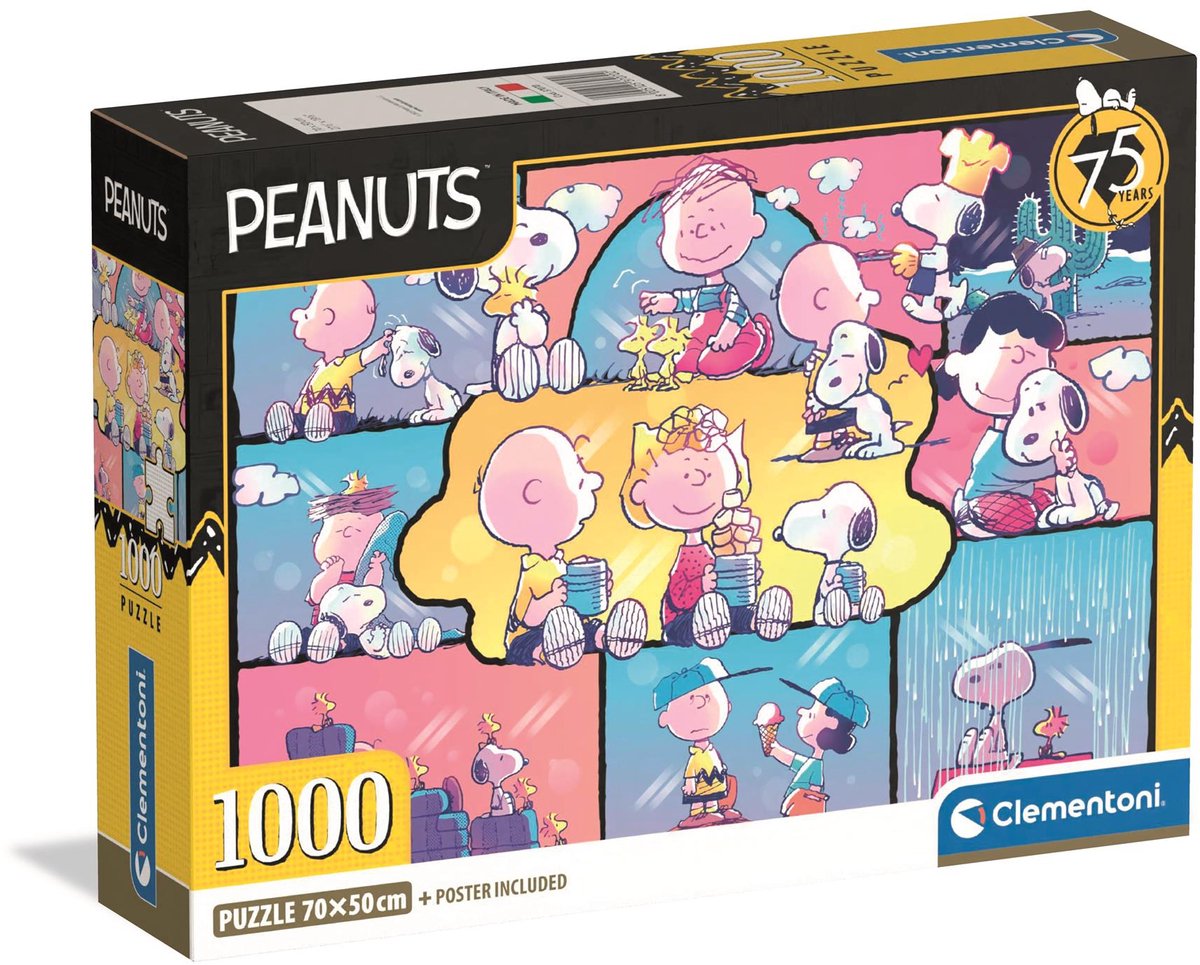 Clementoni – Puzzle – 1000 Teile – Erdnüsse-Thema – kompakte Box