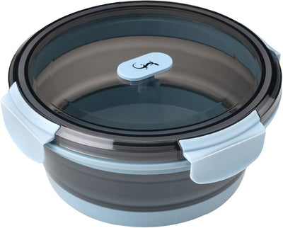 Lurch Up Down faltbare quadratische Lunchbox aus Silikon PP blaugrau 700 ml