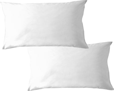 Cinderella Premium Molton Kissenbezug – Kissenschoner – Set aus 2 Kissenbezügen mit Reißverschluss – 40 x 80 cm – weiß