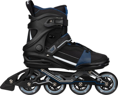 Nijdam Inline-Skates – Aluminium-Chassis – Circuit Cruiser – Größe 37 – Schwarz