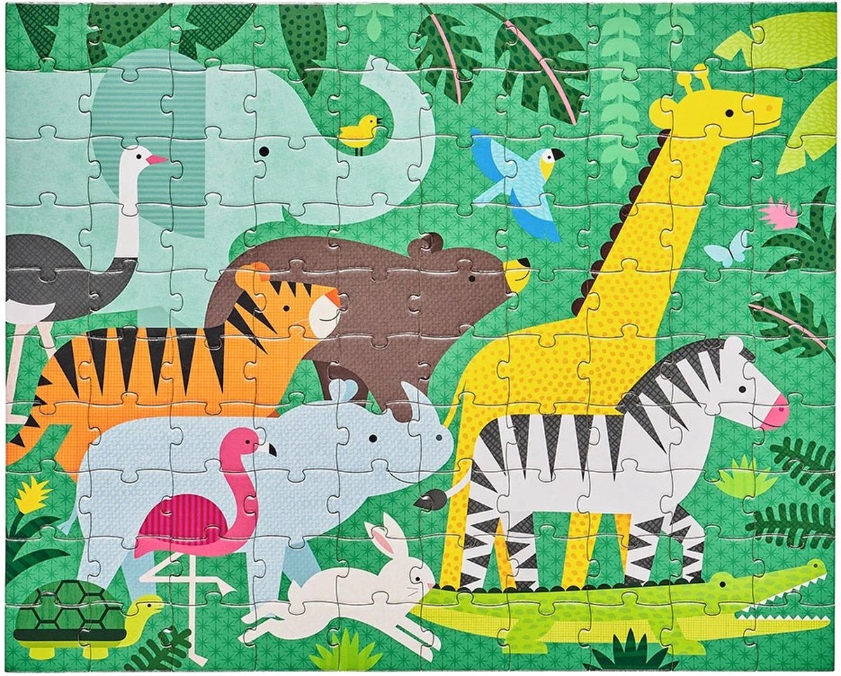 Petit Collage Puzzle 2-in-1 Tiere Junior 49 Teile