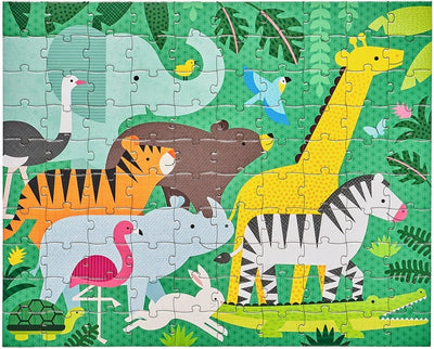 Petit Collage Puzzle 2-in-1 Tiere Junior 49 Teile