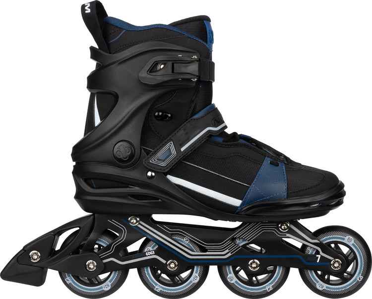 Nijdam Inline-Skates – Aluminium-Chassis – Circuit Cruiser – Größe 45 – Schwarz