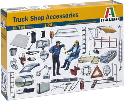 Italeri Modellbausatz Militärfahrzeuge – 0764 LKW-Shop-Zubehör Kunststoff – 1:24 – Modellbausatz
