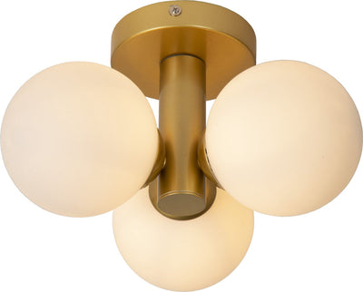 Lucide Trudy - Deckenleuchte (Deckenleuchte) Badezimmer - ø 28 cm - 3xG9 - IP44 - mattgoldenes Messing