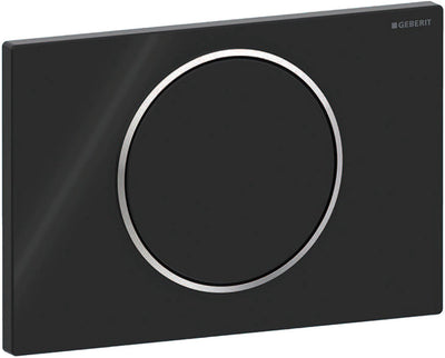 Geberit Sigma10 Betätigungsplatte - Spül-Stopp-Spülung - rund - schwarz glänzend schwarz