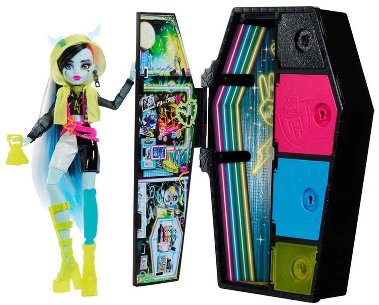 Monster High Skulltimate Secrets – Neon Frights – Frankie Stein – 21 cm – Modepuppe