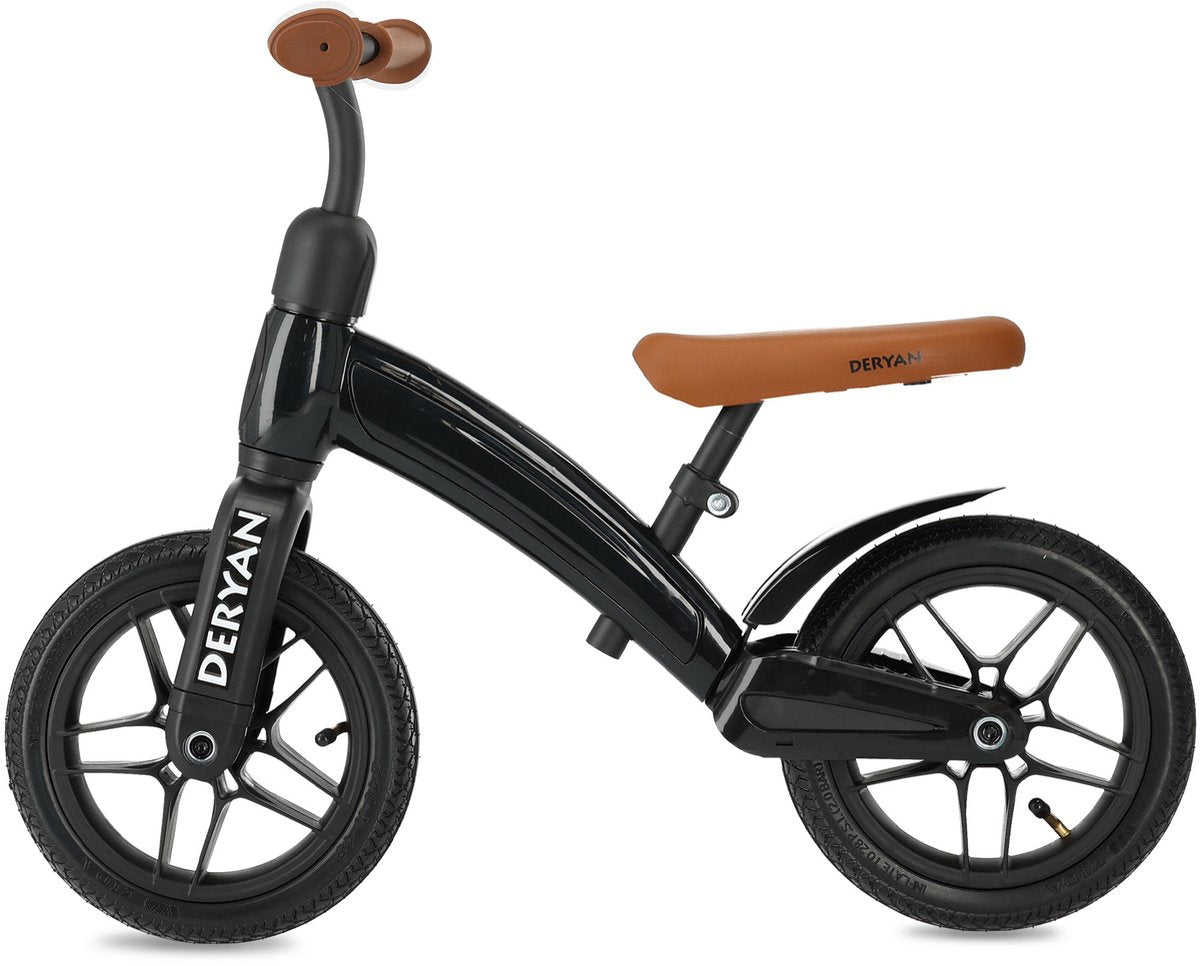 Deryan Luxus-Laufrad 10 Zoll – Kinderfahrrad – Schwarz