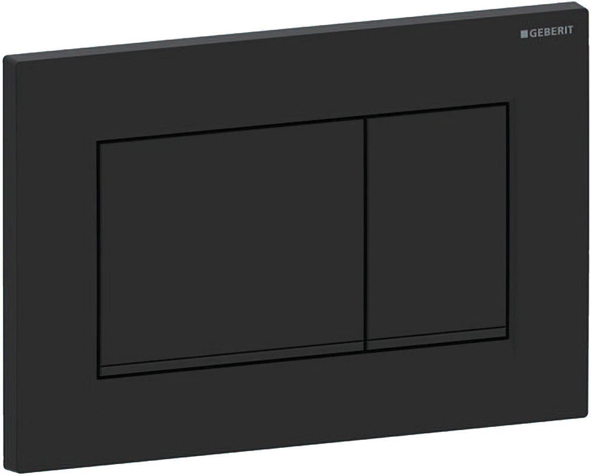 Geberit Steuerpl. Sigma30, 2-Tasten: mattschwarz, pflegeleicht, schwarz