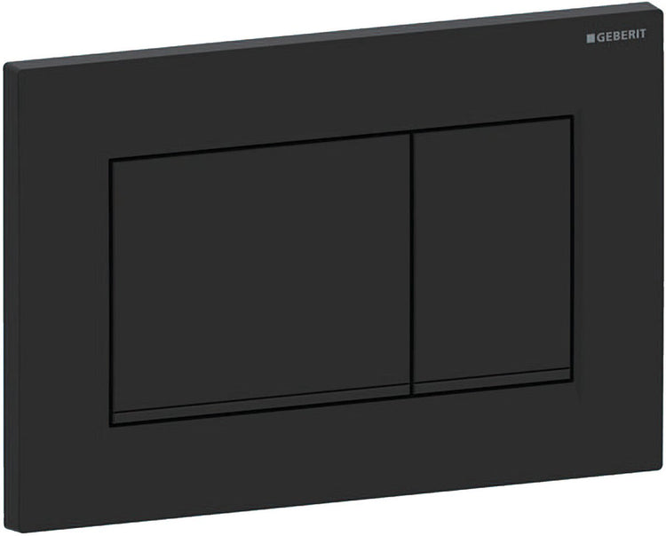 Geberit Steuerpl. Sigma30, 2-Tasten: mattschwarz, pflegeleicht, schwarz