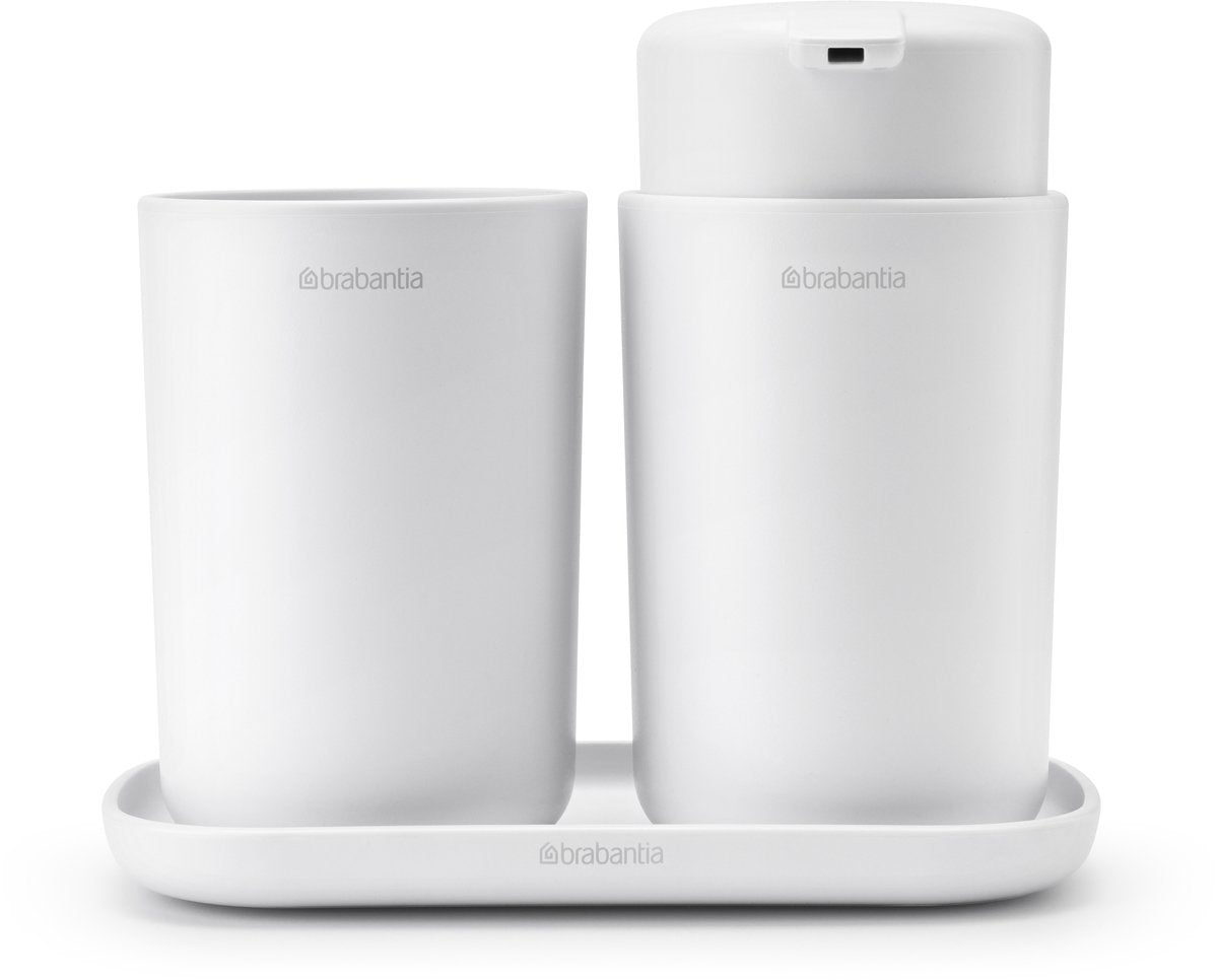 Brabantia Renew Badezimmerzubehör-Set – 3-teilig – Weiß