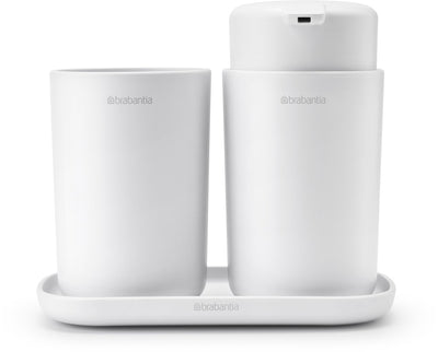Brabantia Renew Badezimmerzubehör-Set – 3-teilig – Weiß