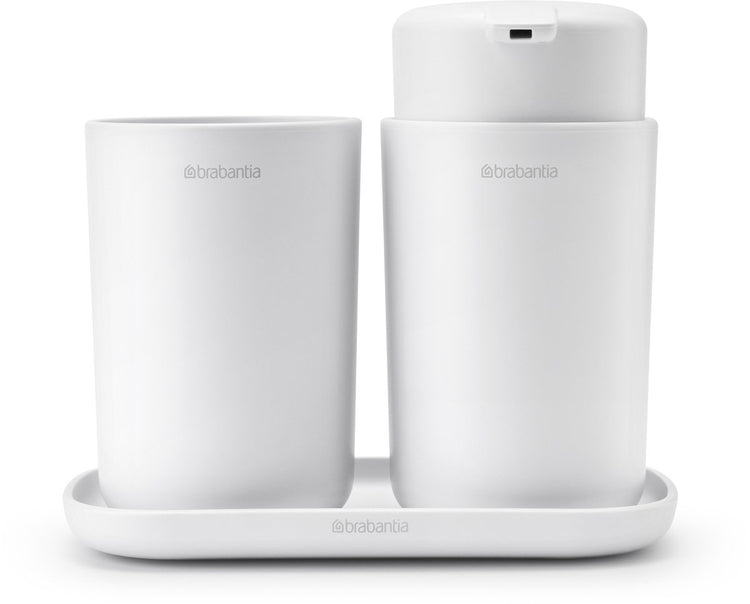 Brabantia Renew Badezimmerzubehör-Set – 3-teilig – Weiß