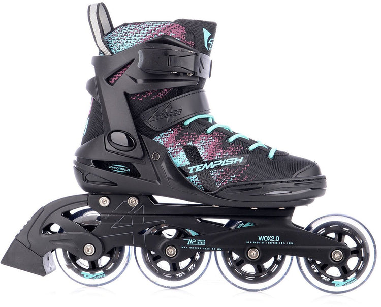 Tempish Wox 2.0 84 Inlineskates – Inline-Skates – Damen – Schwarz Türkis – Größe 39