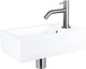 Differnz Force Brunnenset - Keramik - Wasserhahn gebogen matt verchromt - 40 x 22 x 11,5 cm