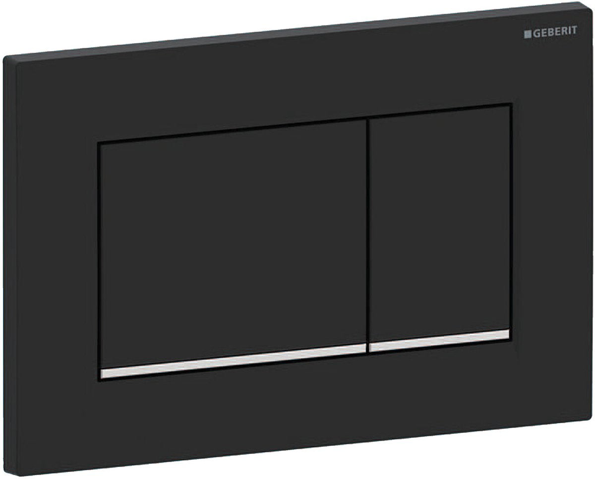 Geberit Sigma30 Bedienplatte 2-Tasten - Mattschwarz