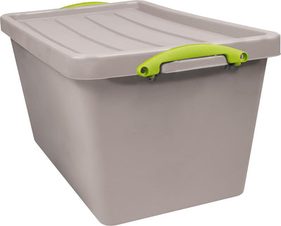 Wirklich nützliche Box Recycling-Aufbewahrungsbox 56 l, nestbar, grau 3 Stück