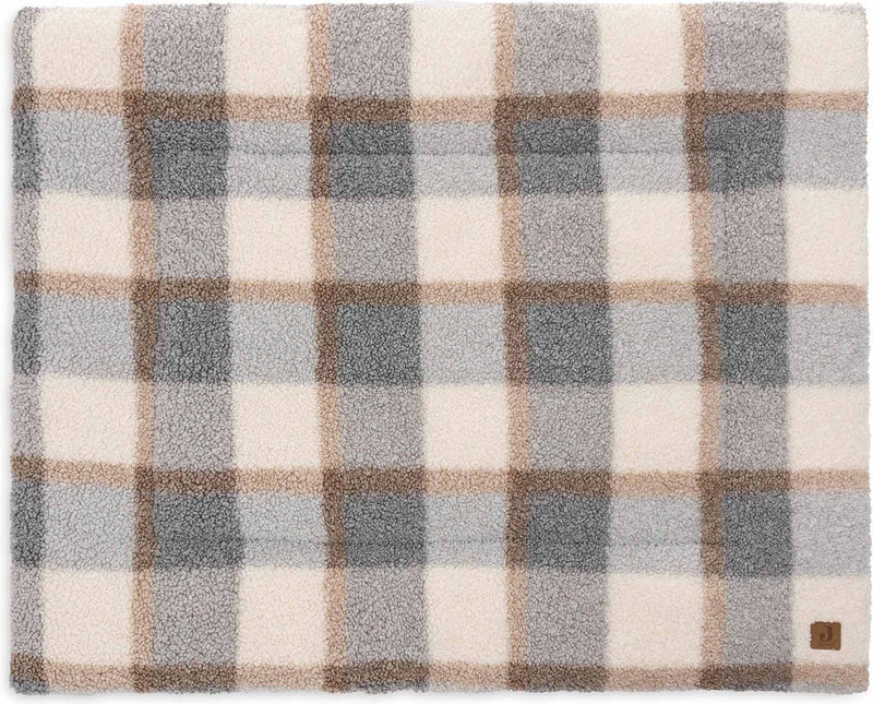 Jollein Laufgittermatte 75 x 95 cm – Babyspielmatte – kariertes Bouclé