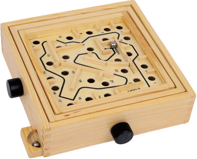 Kleines Fußholz Labyrinth Marmorspiel