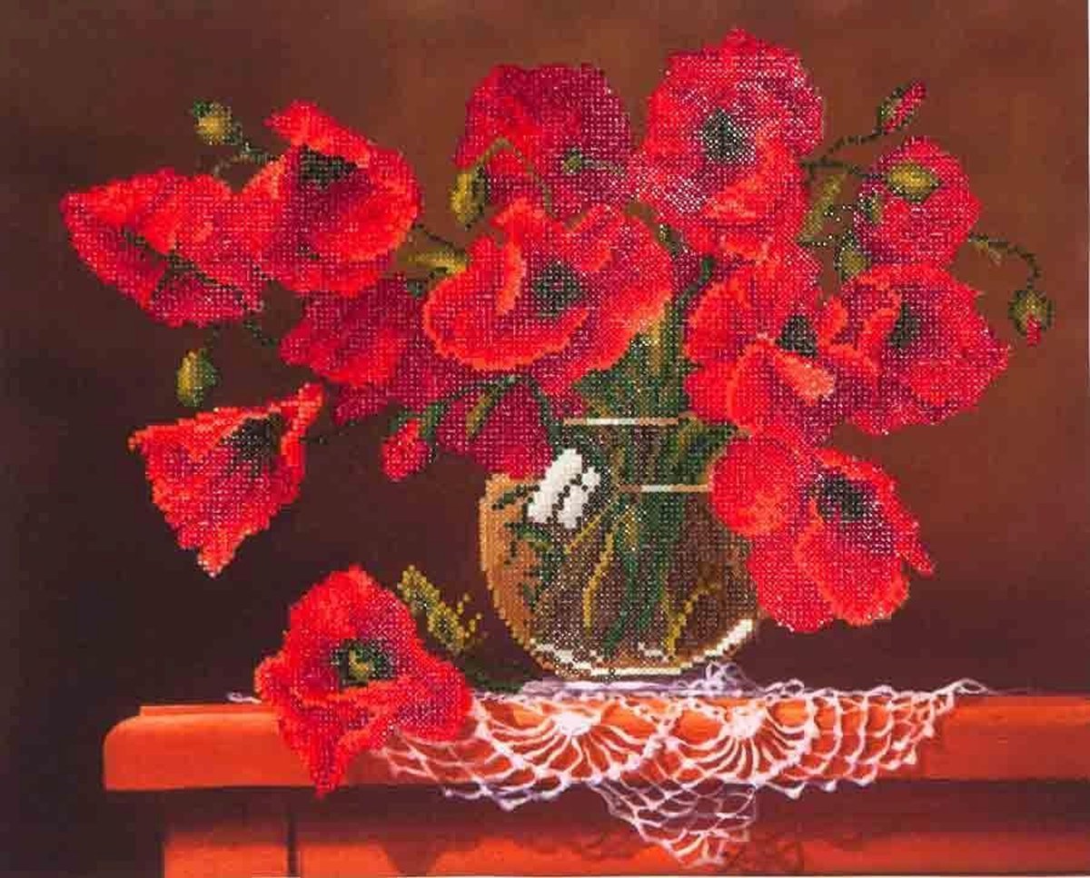 Diamond dotz® Rote Mohnblumen - Diamantmalerei (58,8x48,6 cm)