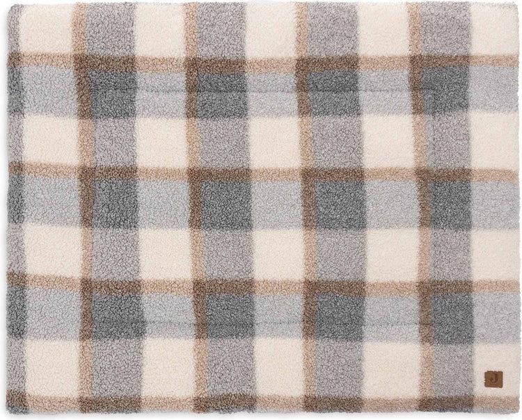 Jollein Laufgittermatte 75 x 95 cm – Babyspielmatte – kariertes Bouclé