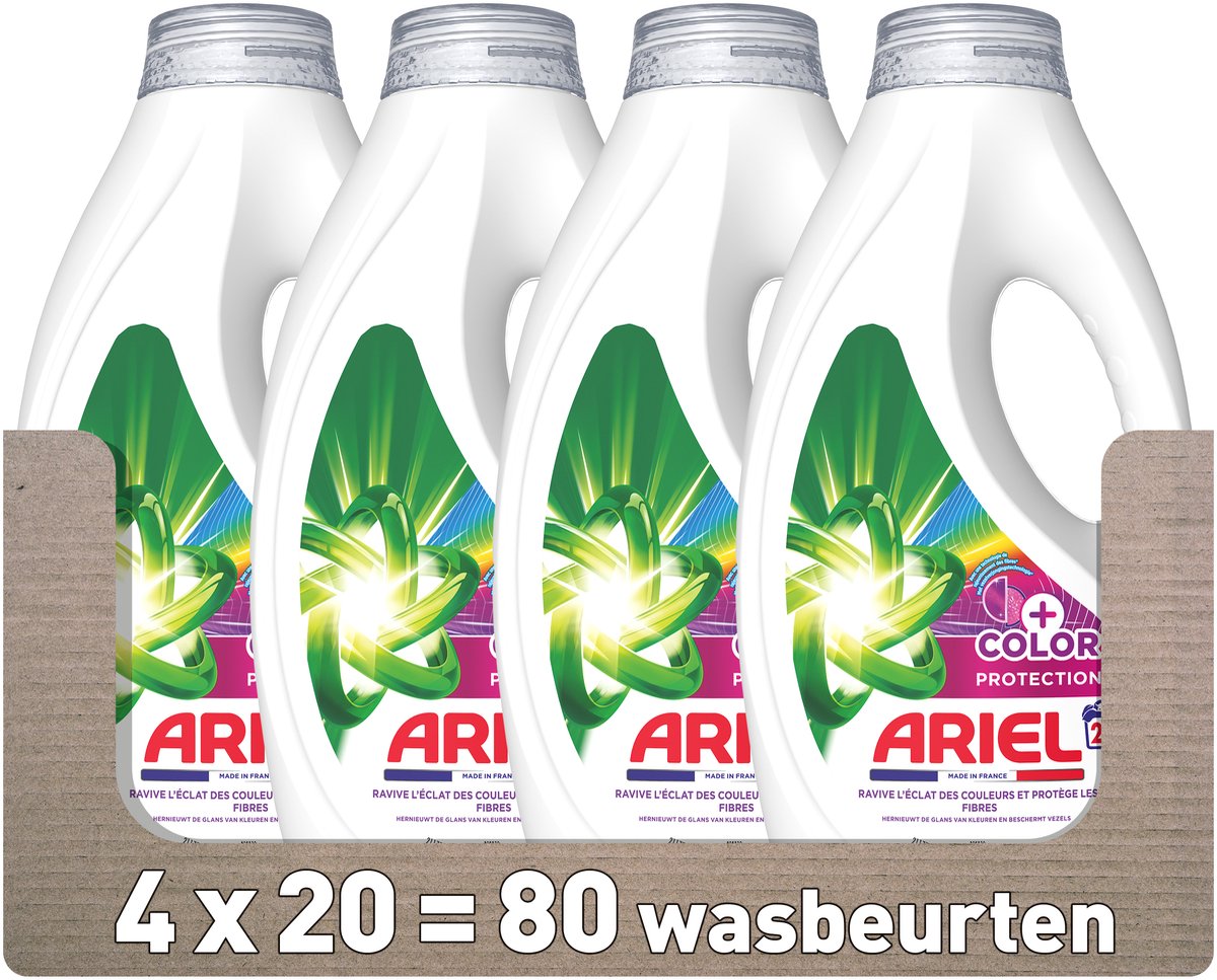 Ariel Flüssigwaschmittel + Farbschutz – 4 x 20 Wäschen