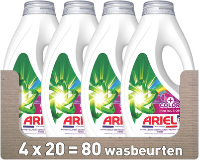 Ariel Flüssigwaschmittel + Farbschutz – 4 x 20 Wäschen