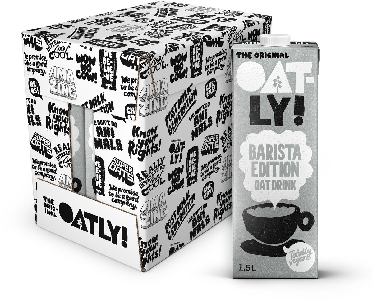Hafer! oatly oats Barista Edition – 6 Stück – (9l) – langlebige Pflanzenmilch – Barista 1,5l – Vorteilspack